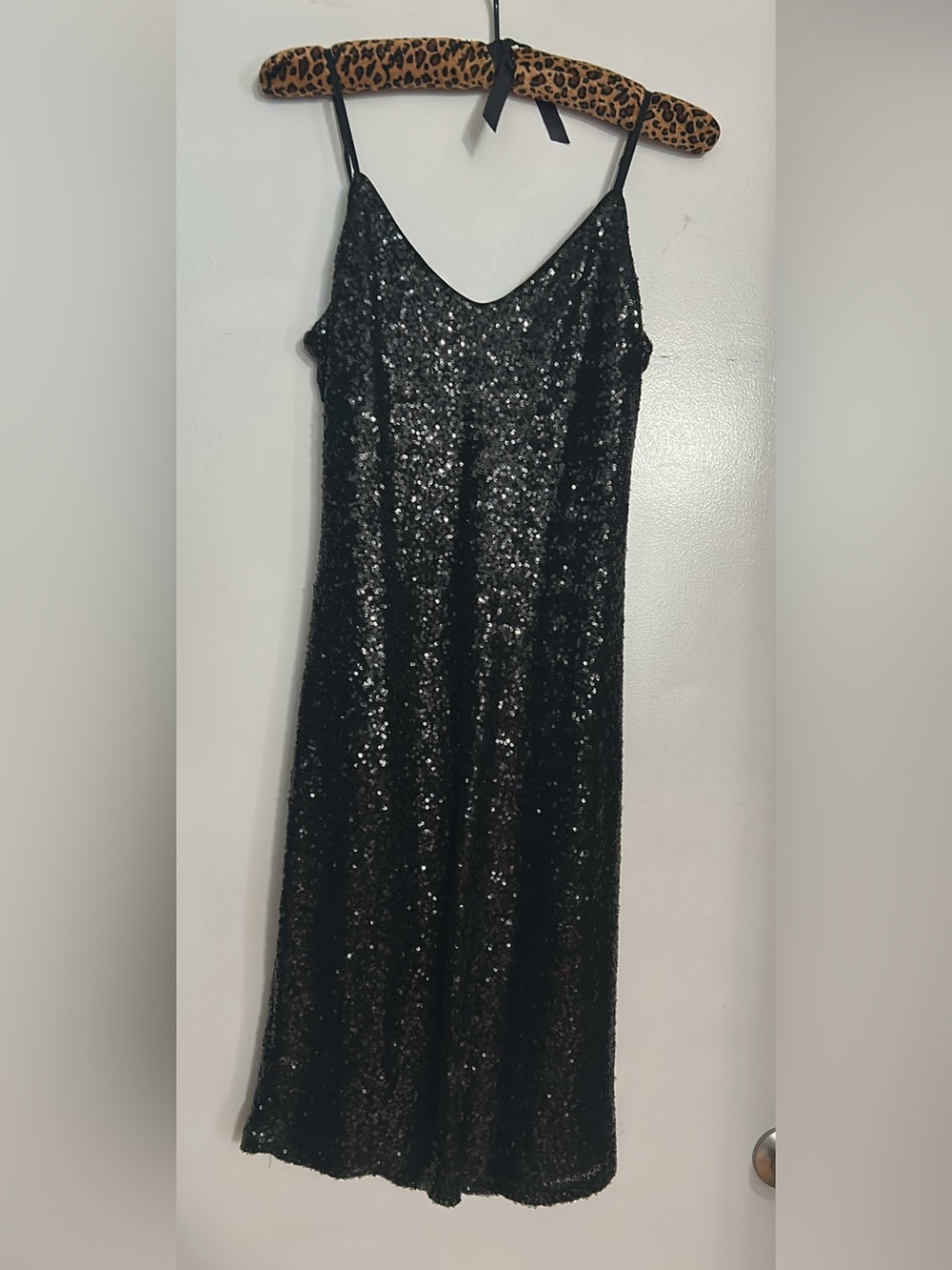 Black Sequin Slip Dress - Elegant Evening Dress
